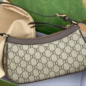 Designer Beige and Brown Women's Shoulder Bag